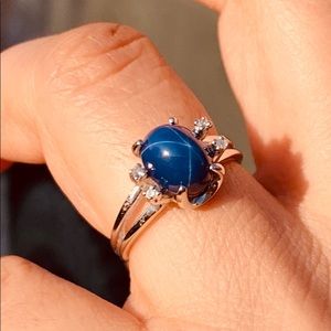 STAR SAPPHIRE DIAMOND RING